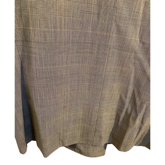 ROGATIS Brown Tweed Plaid Print Men's Vintage Suit Jacket Blazer Sz. S / M - Picture 11 of 12